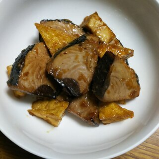 鰹と厚揚げのしょうが焼き